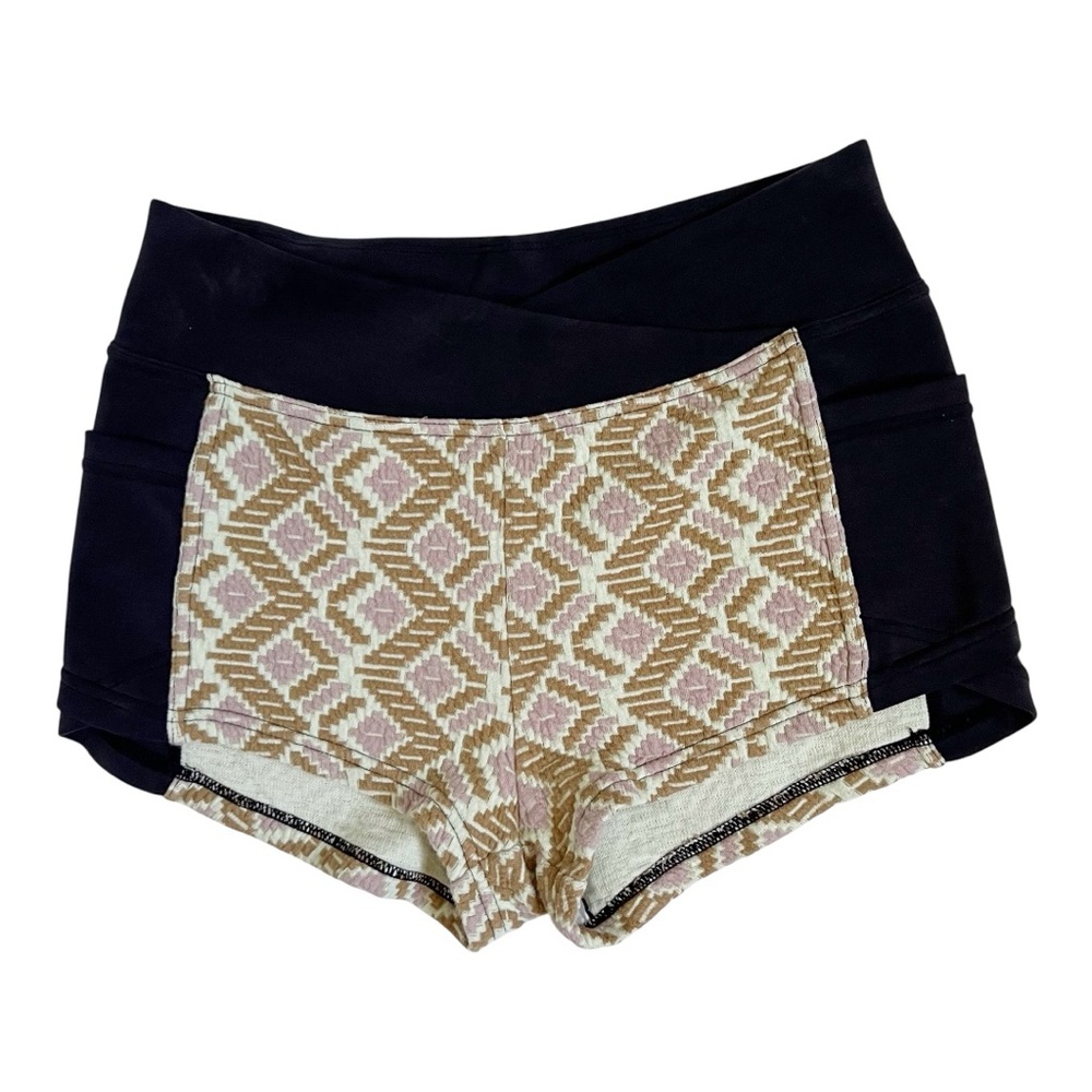 FP Movement by Free People Black and Beige Athletic Shorts